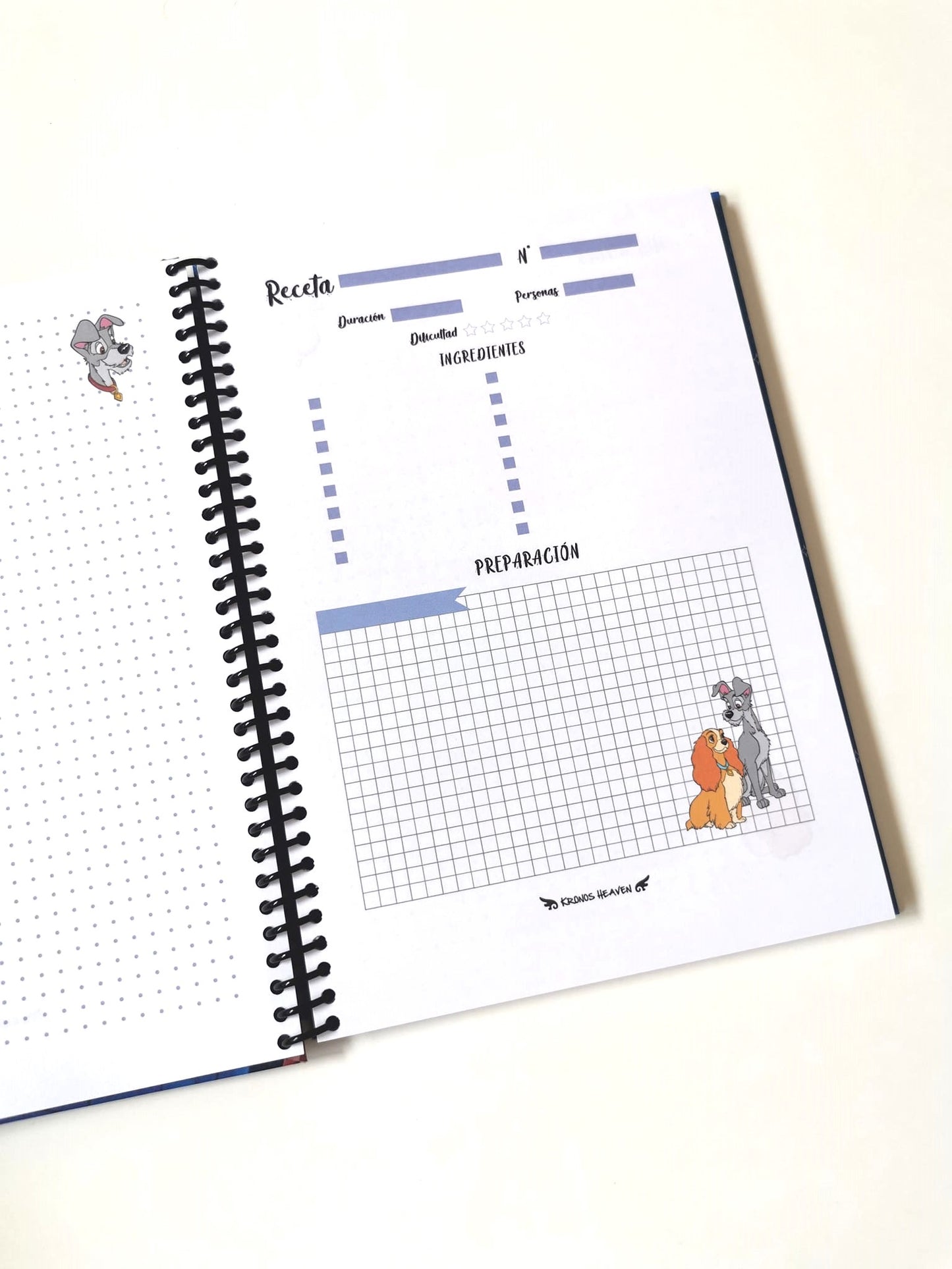 Recetario A5 La Dama y El Vagabundo