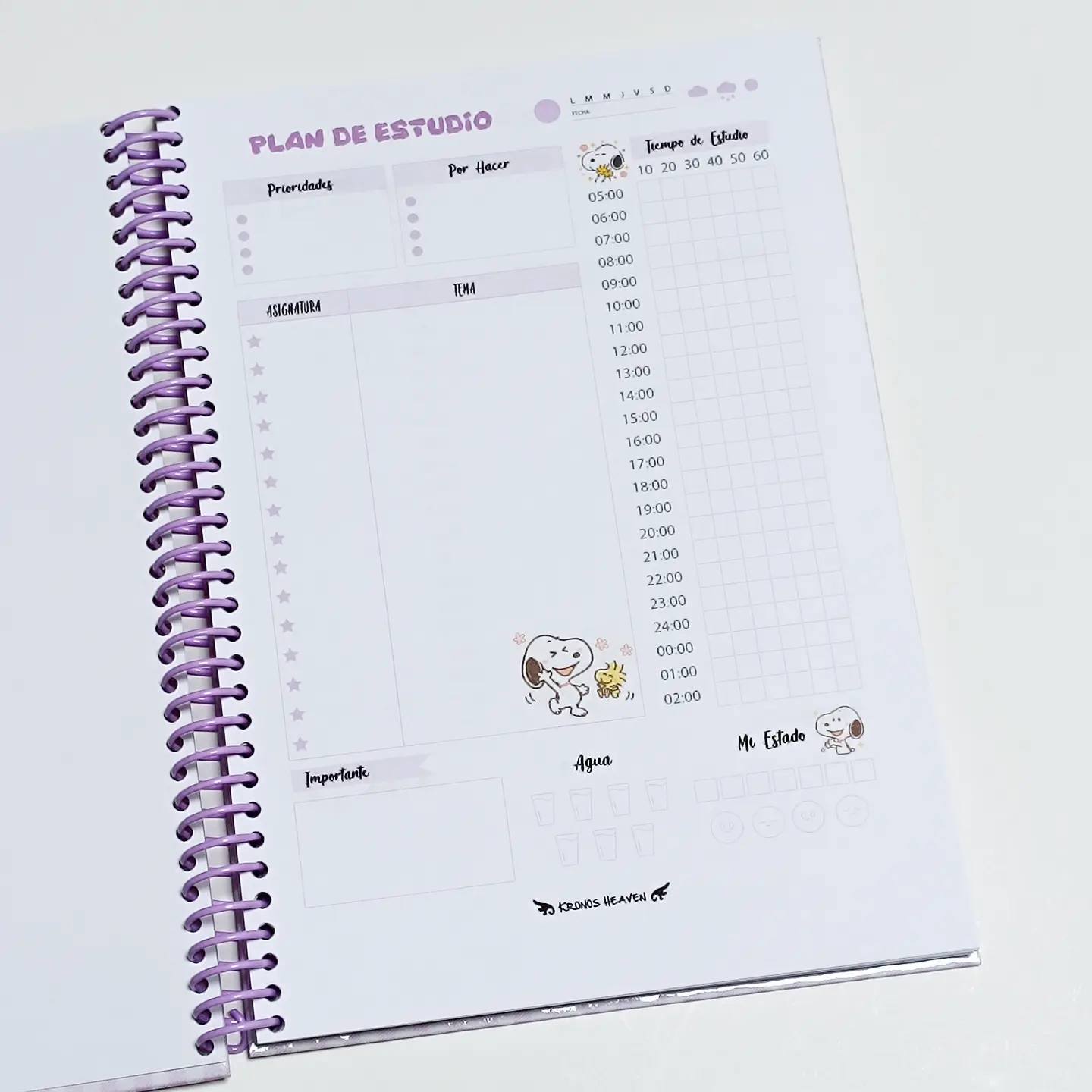 Planner Estudio Snoopy