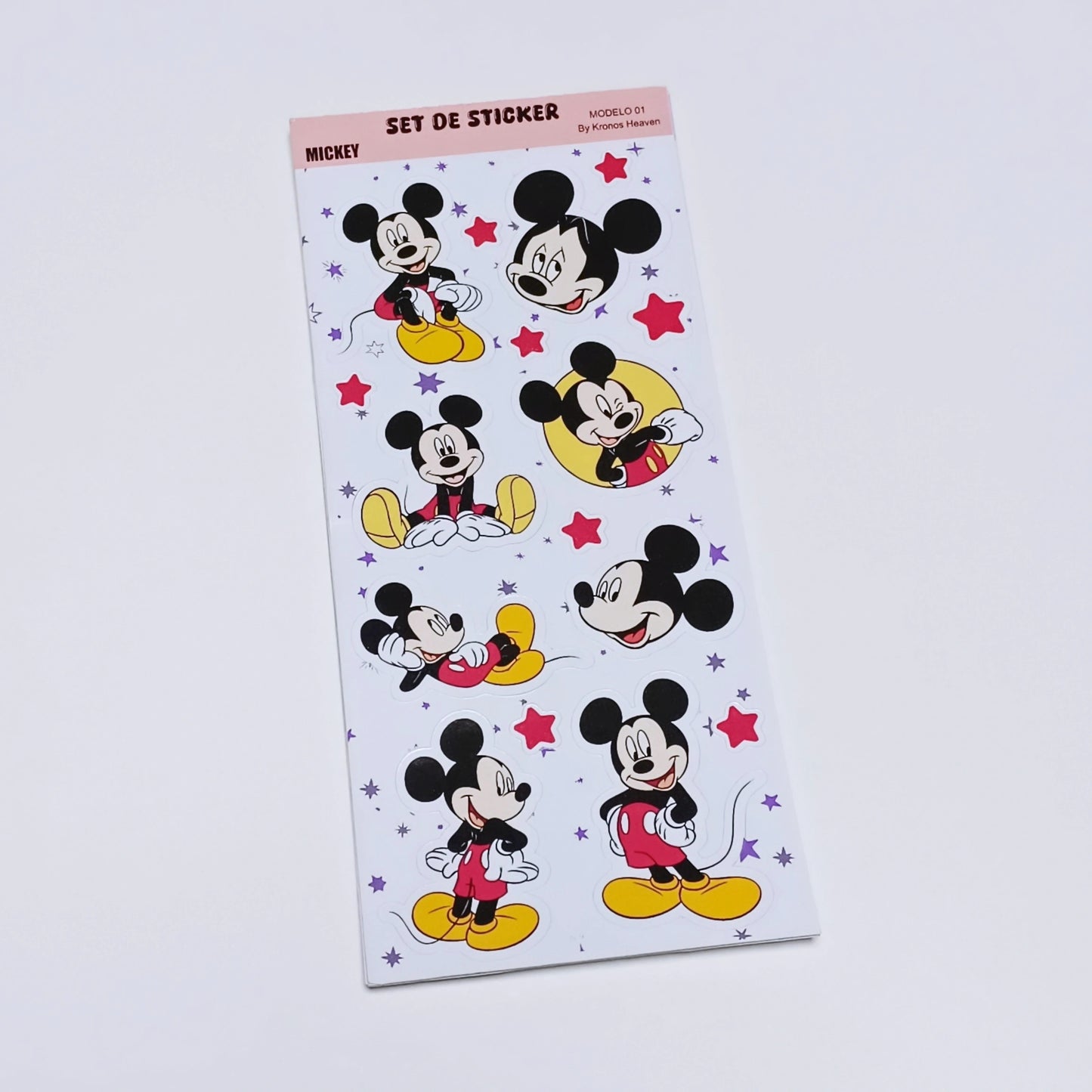 Set Sticker Alargado Mickey 01