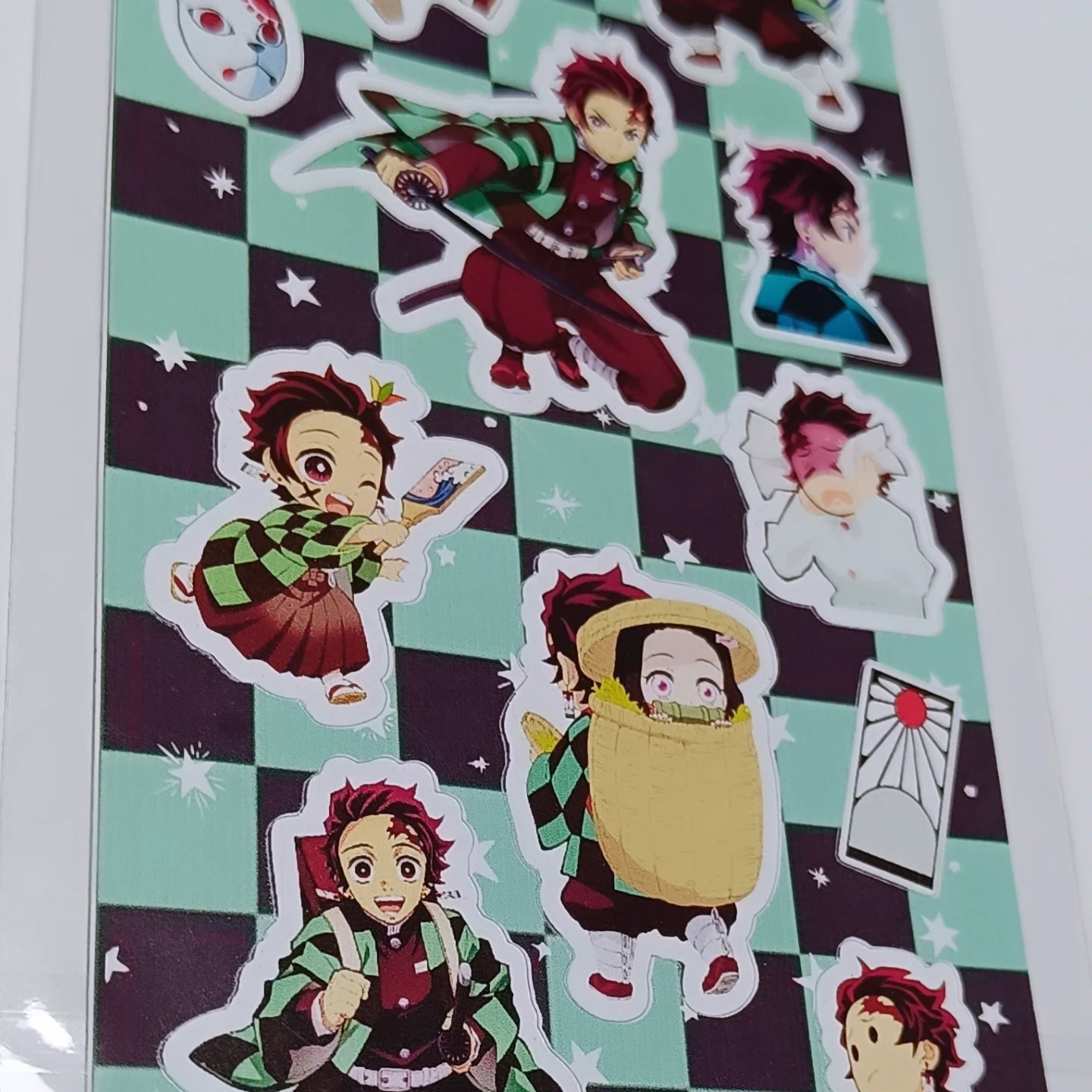 Set Stickers Alargados Tanjiro
