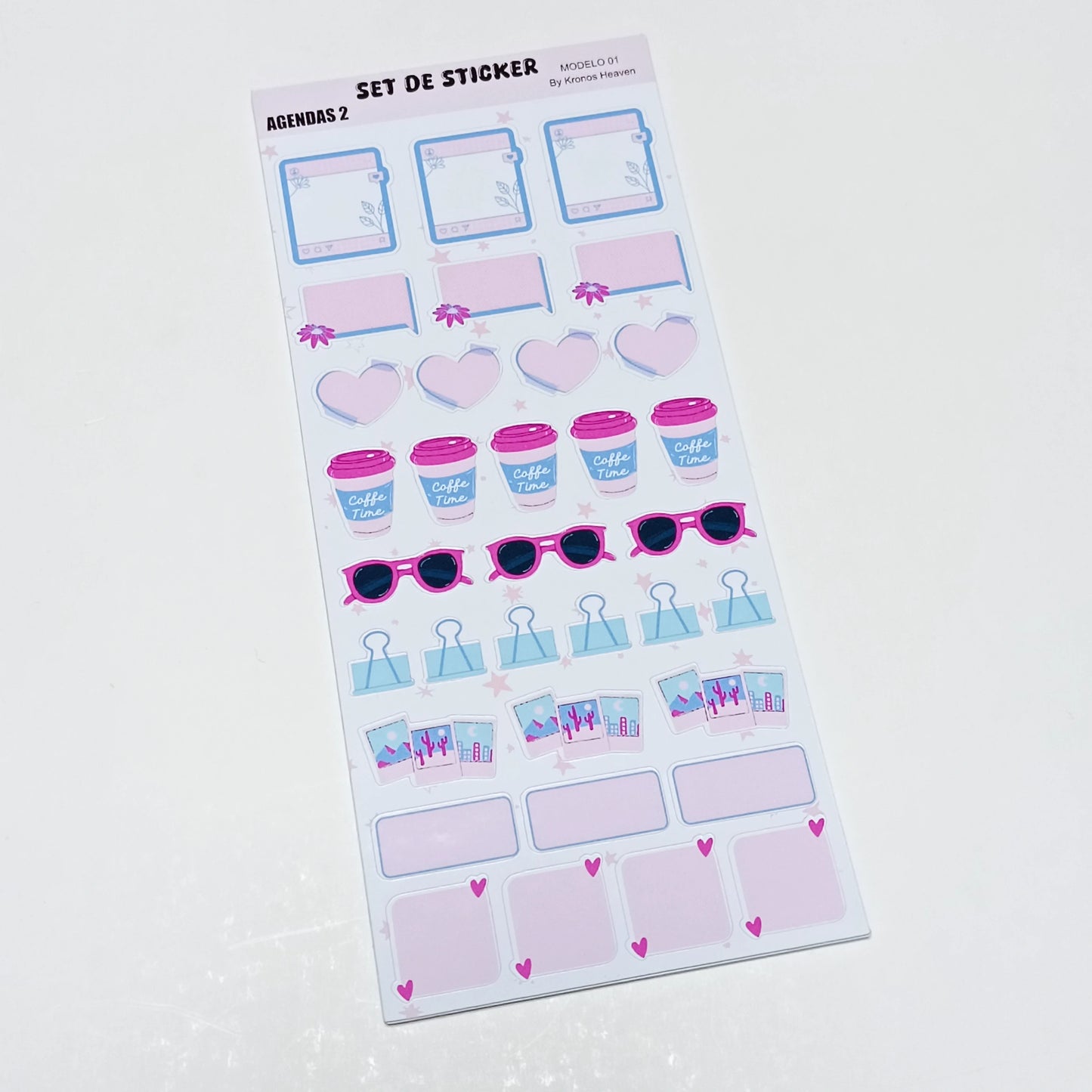 Set Sticker Alargado Agendas 02