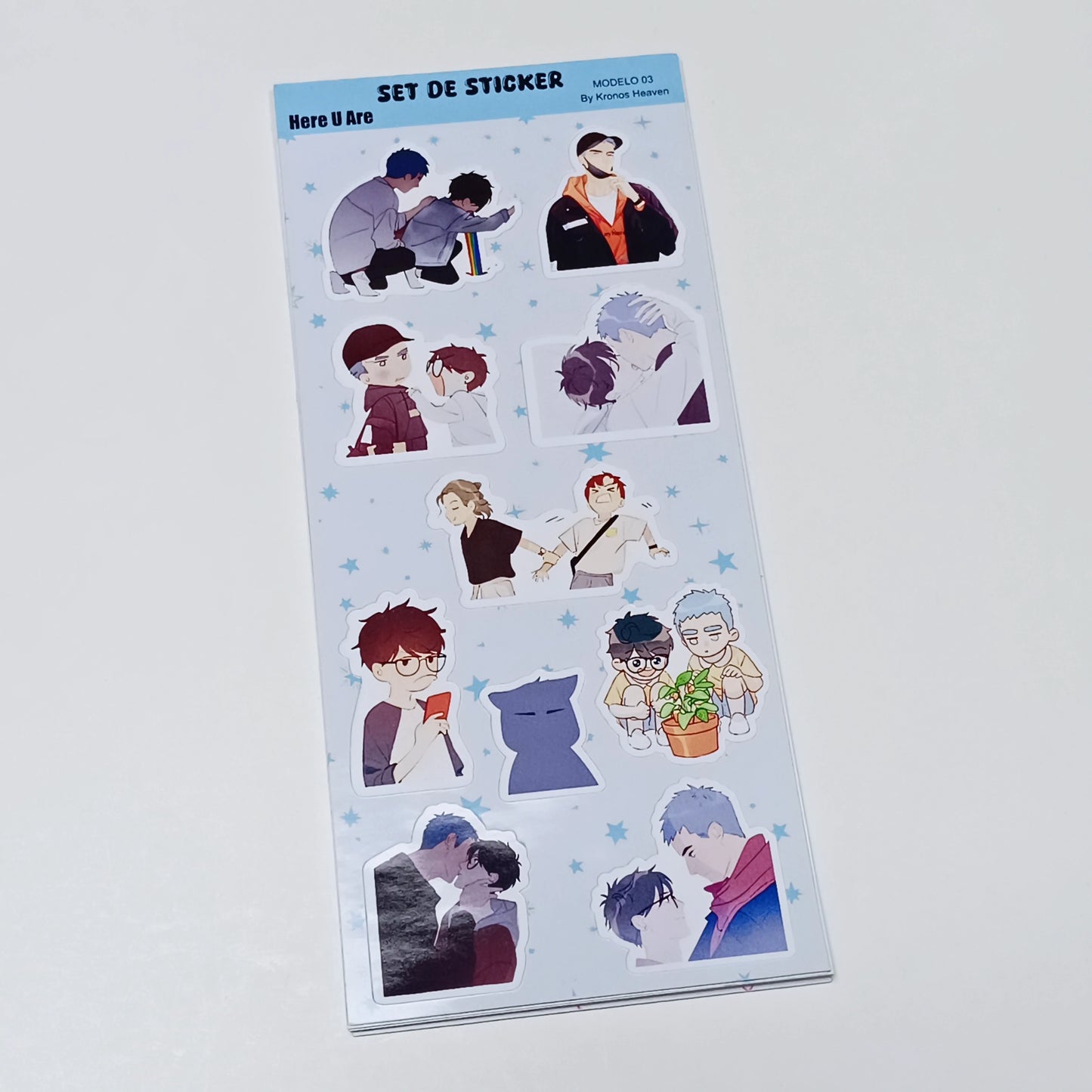 Set Sticker Alargado Here U Are 03