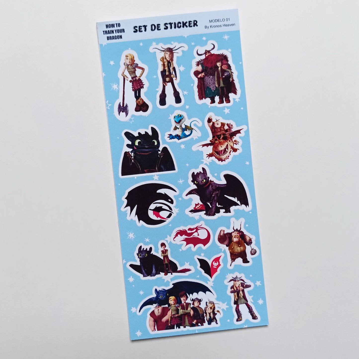 Set Sticker Alargado How to train your Dragon