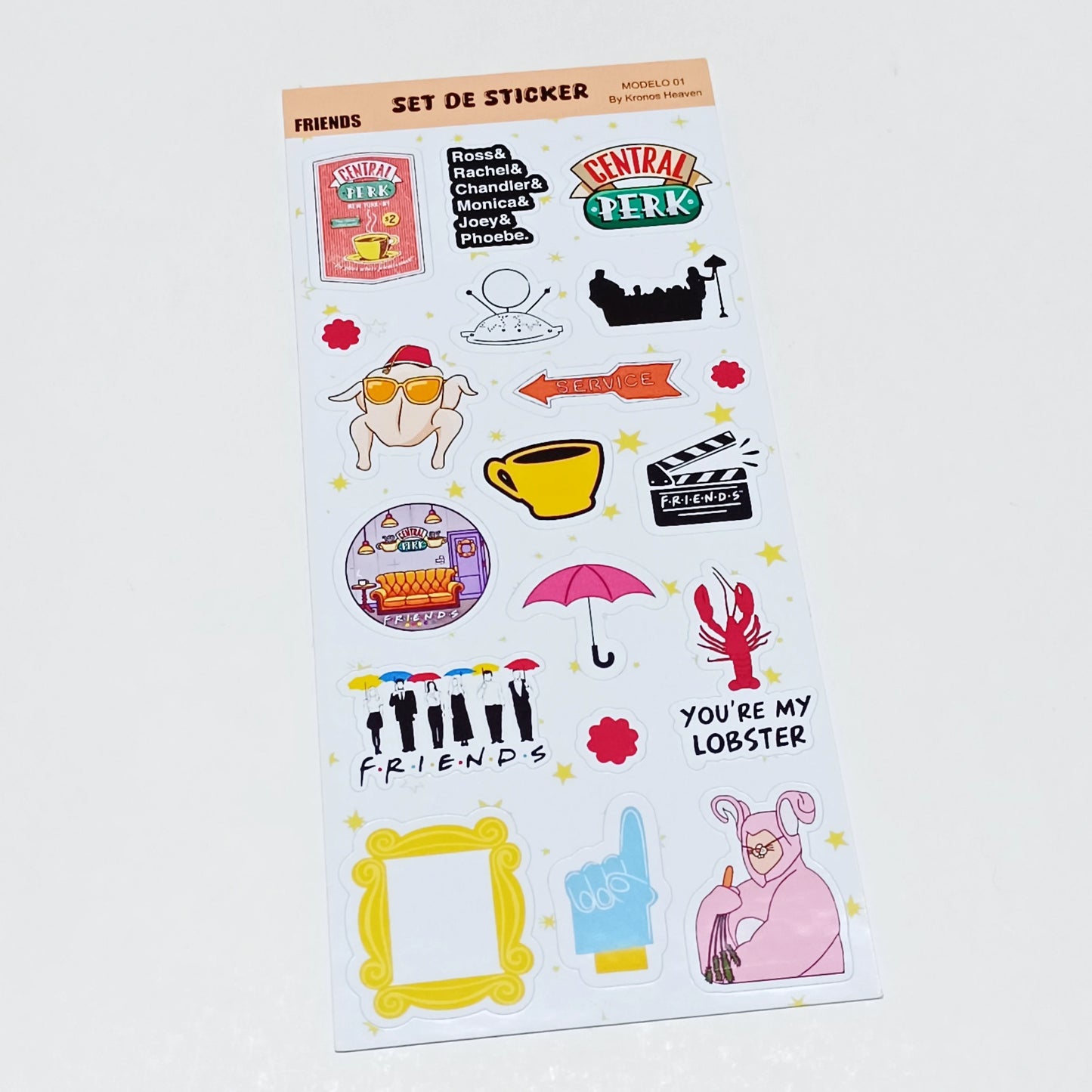 Set Sticker Alargado Friends