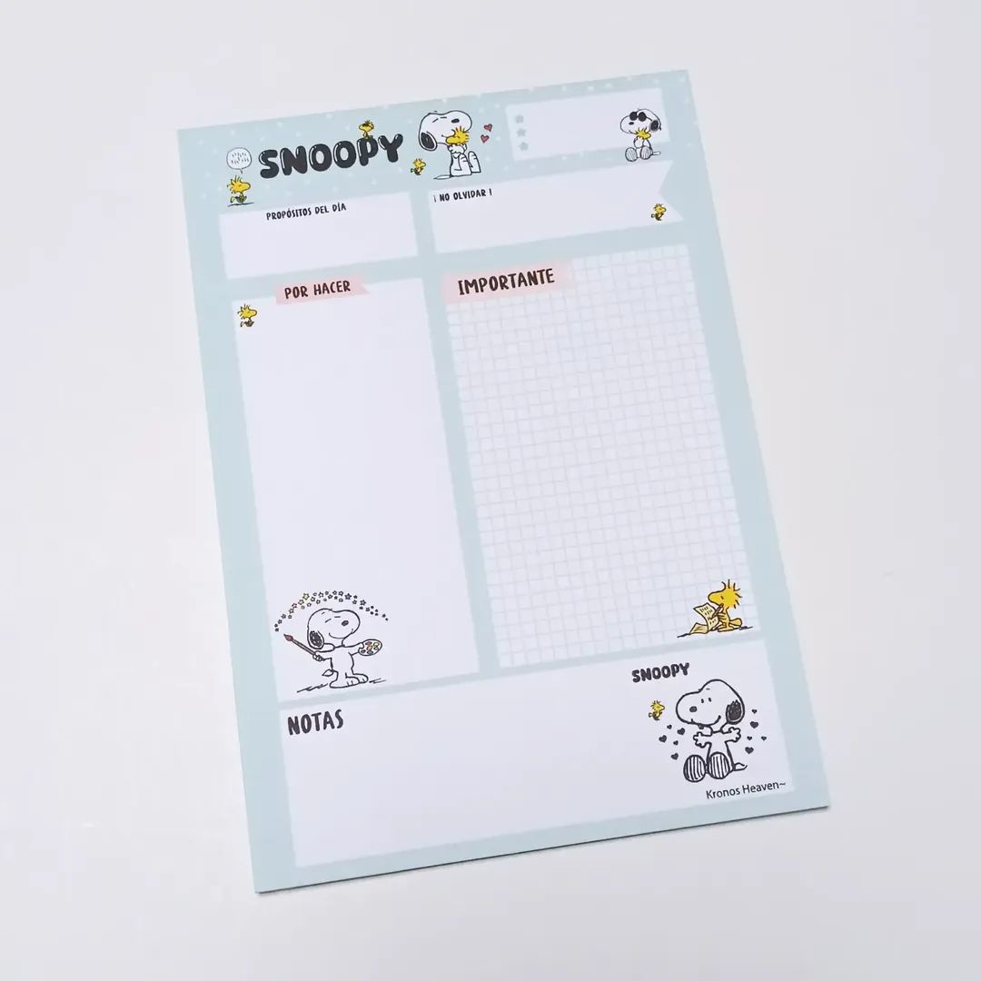 Planner Diario Snoopy A5