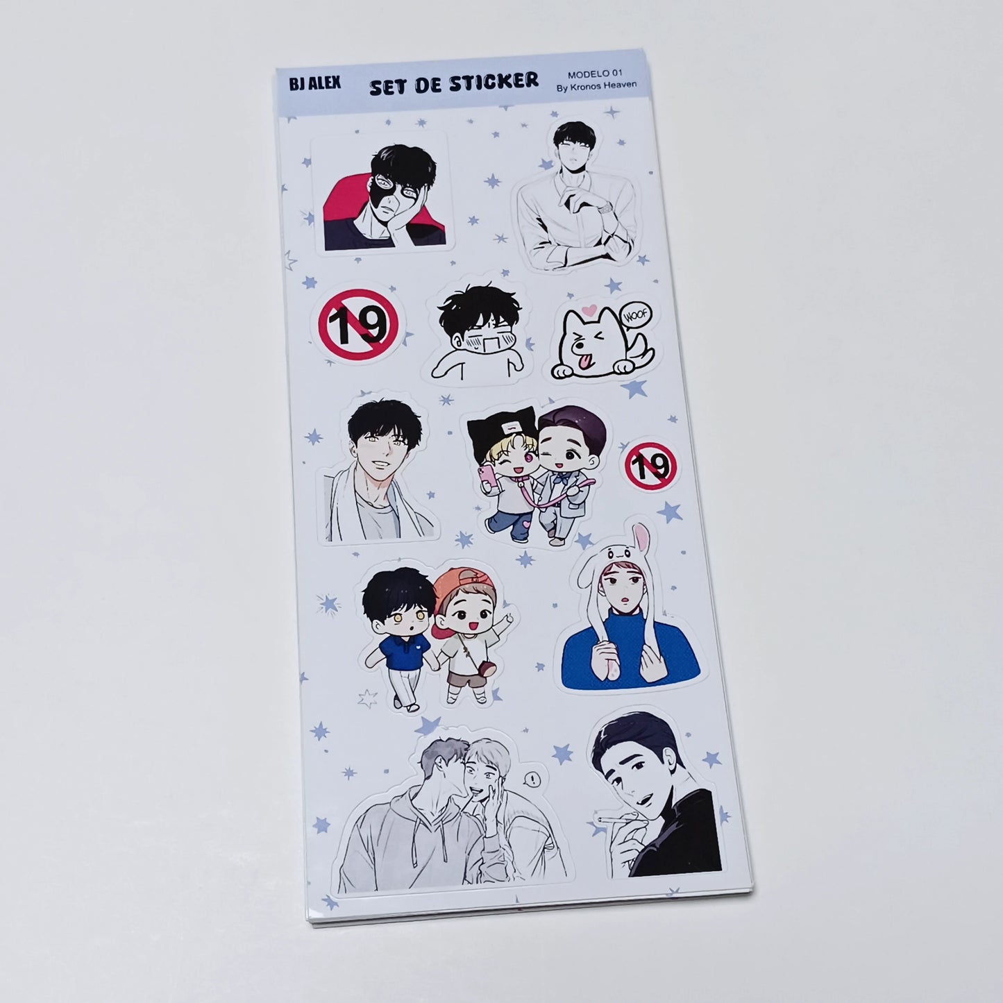 Set Sticker Alargado Bj Alex 01