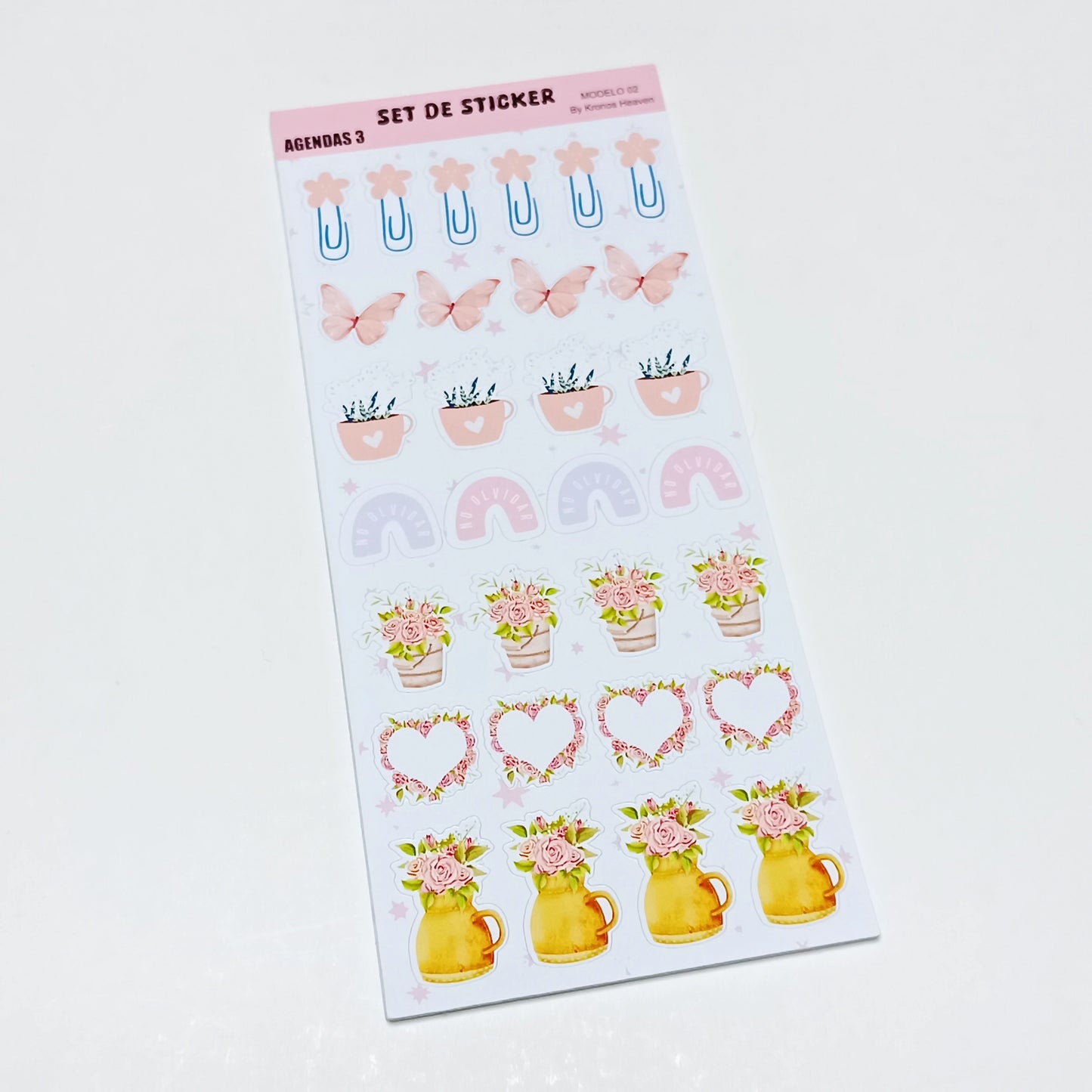 Set Sticker Alargado Agendas 03