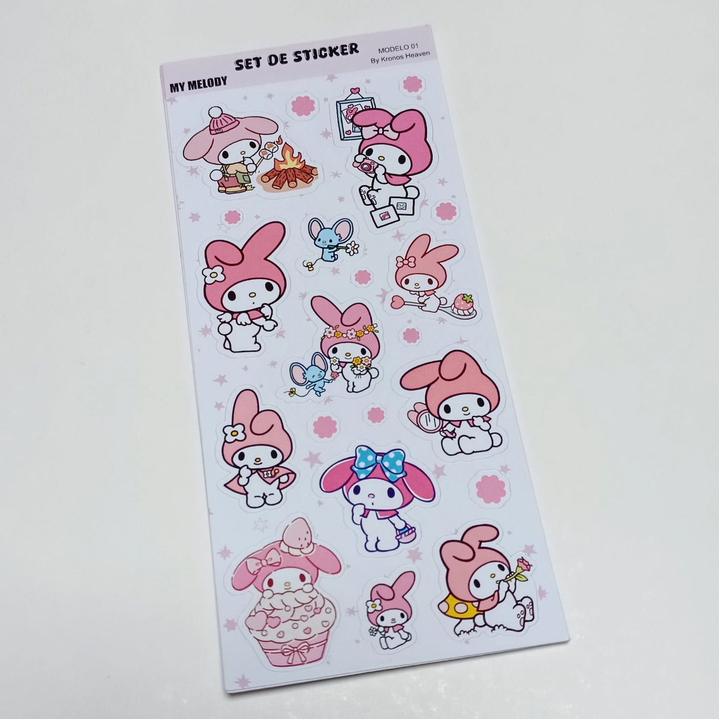 Set Sticker Alargado My Melody 01