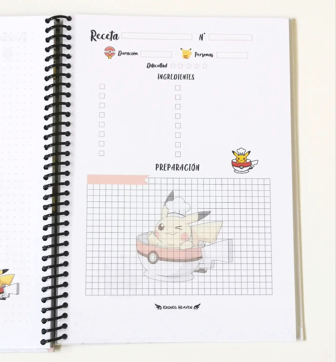 Recetario A5 Pikachu