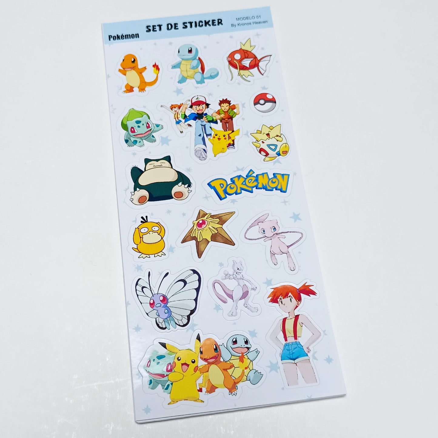 Set Sticker Alargado Pokémon 01