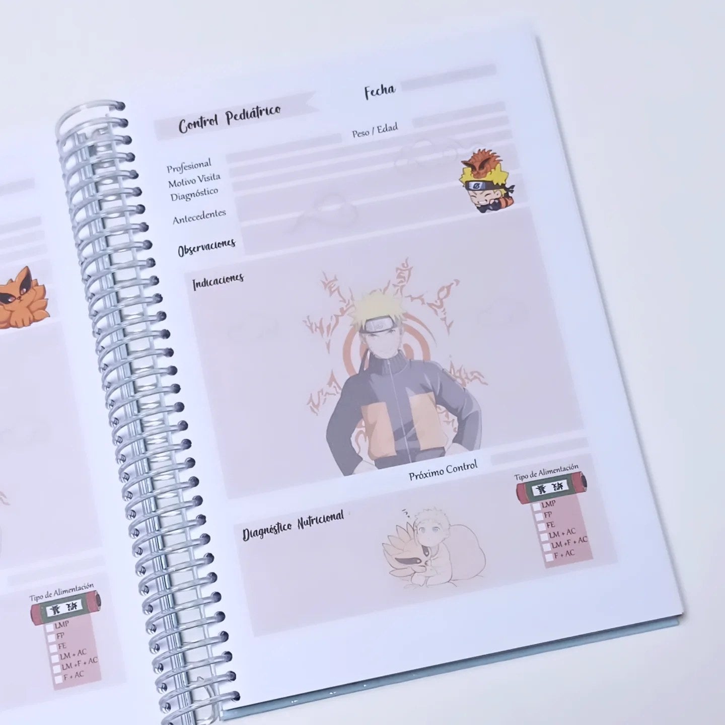 Planner Pediátrico A5 Naruto