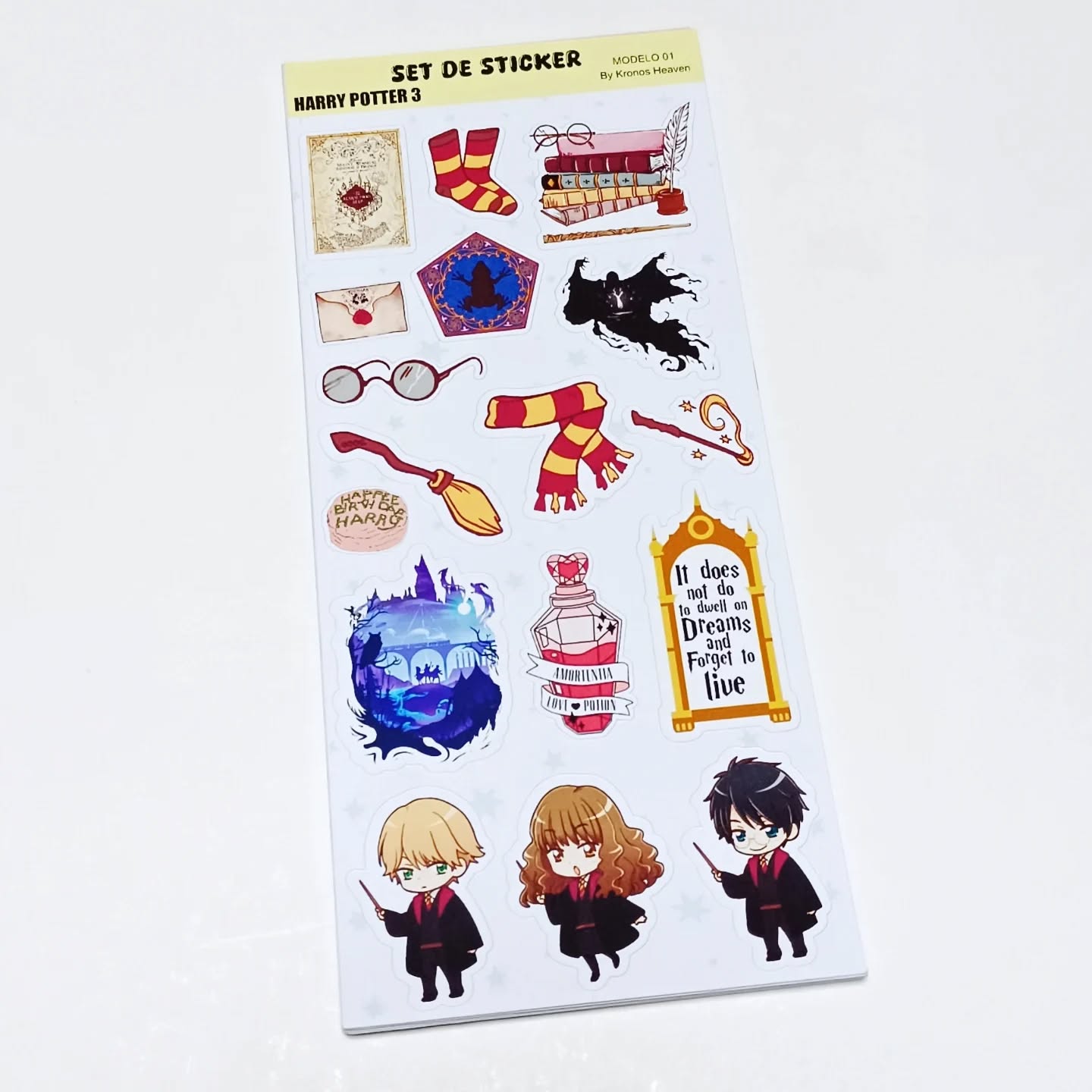 Set Sticker Alargado Harry Potter 01