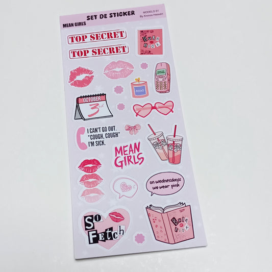 Set Sticker Alargado Mean Girl