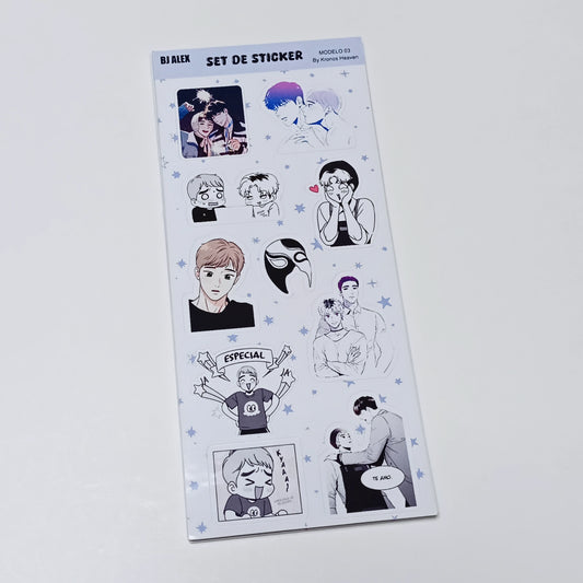 Set Sticker Alargado Bj Alex 03