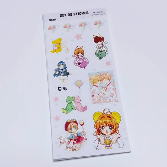 Set Sticker Alargado Sakura 01