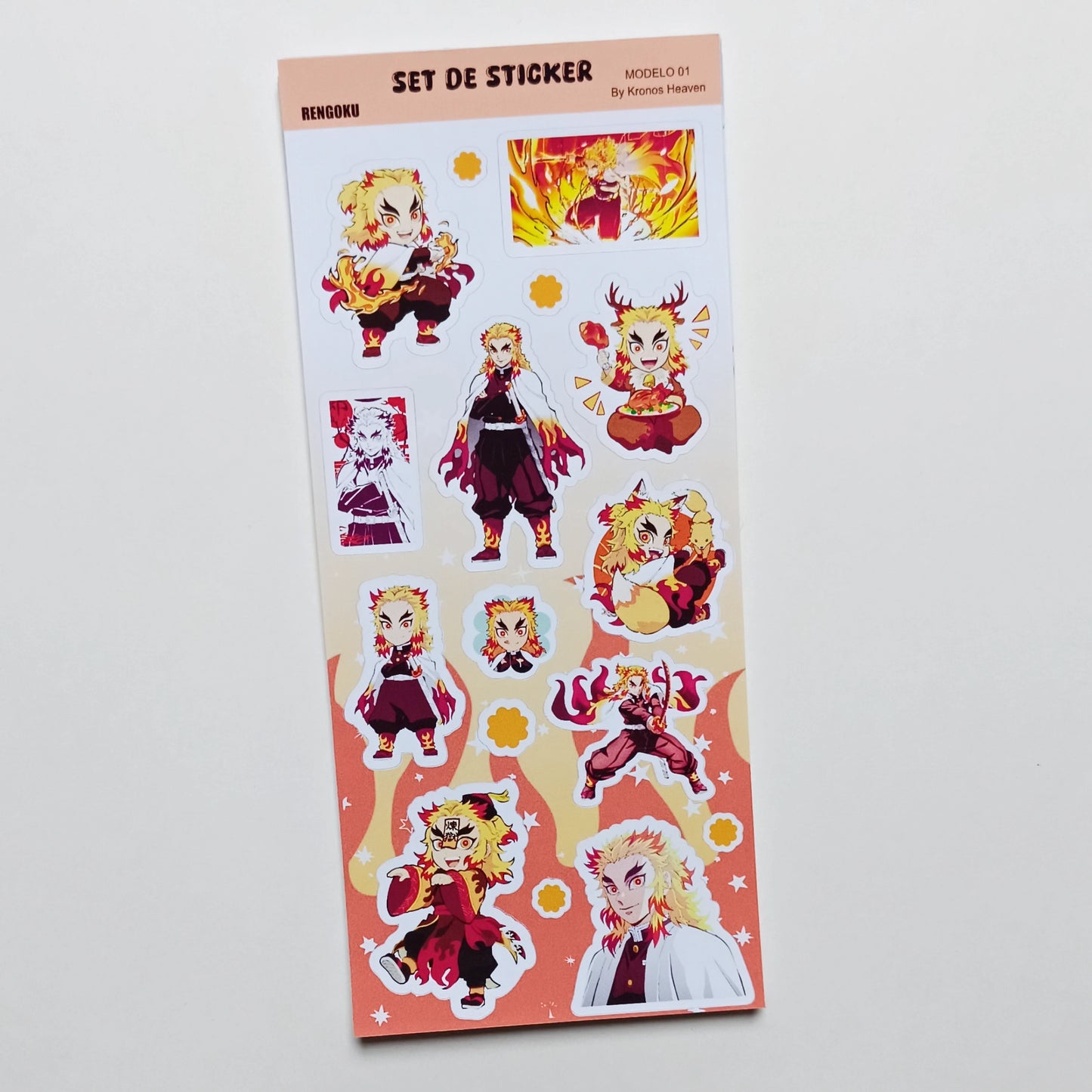 Set Sticker Alargado Rengoku