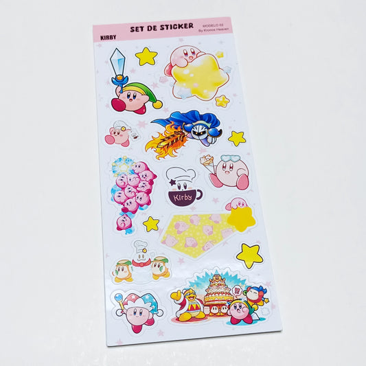 Set Sticker Alargado Kirby 02