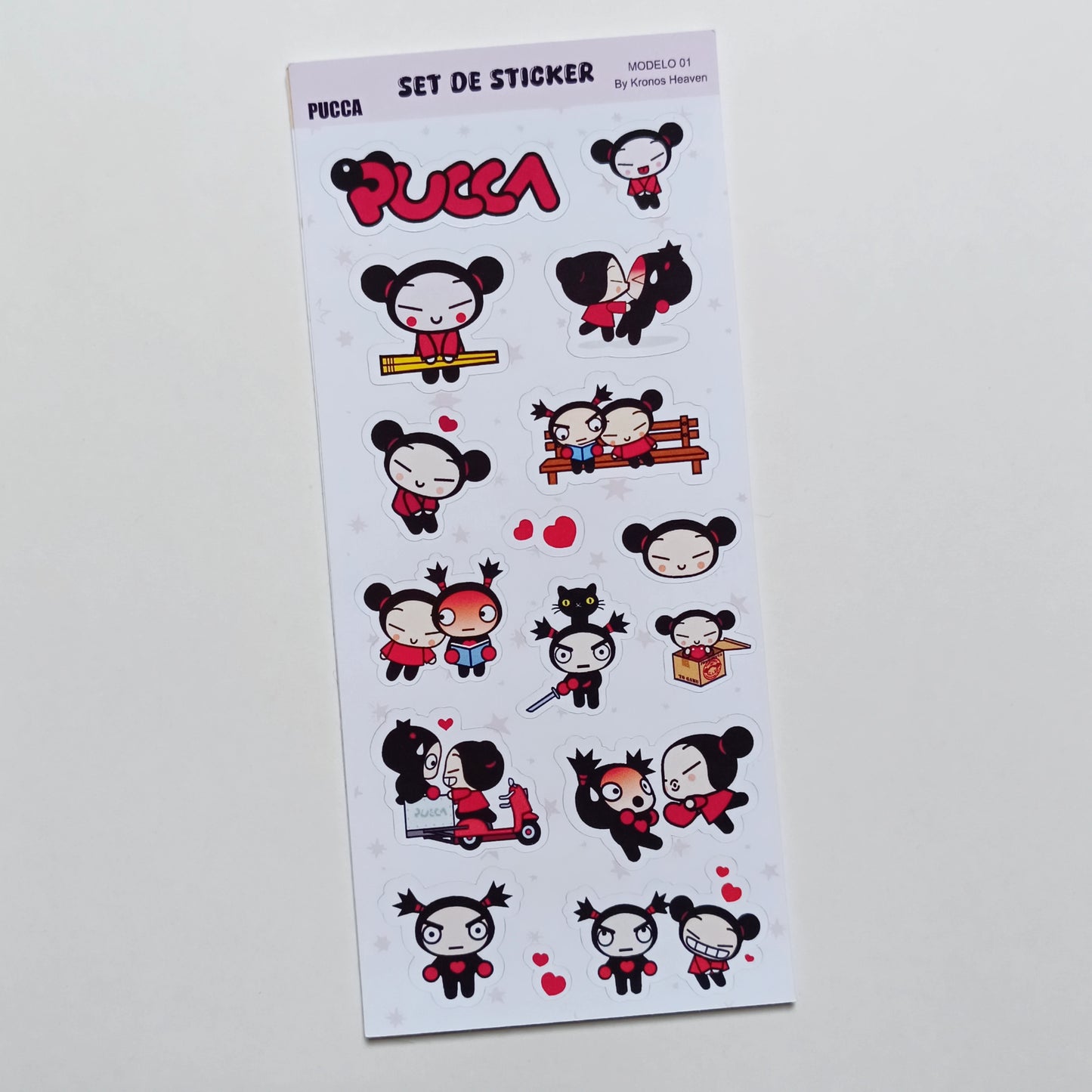 Set Sticker Alargado Pucca