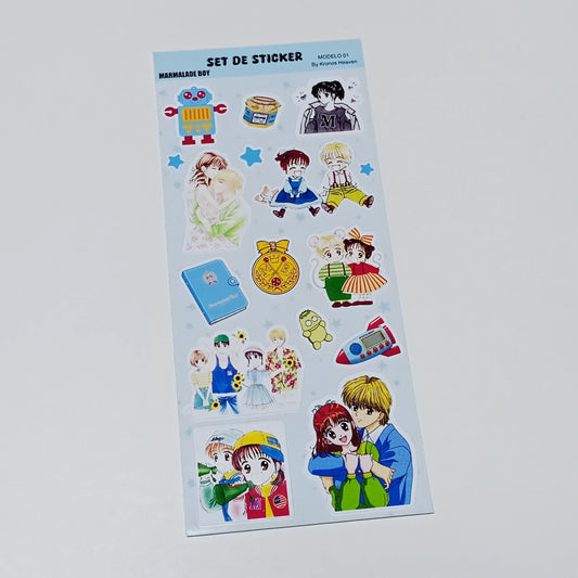 Set Sticker Alargado Marmalade Boy 01