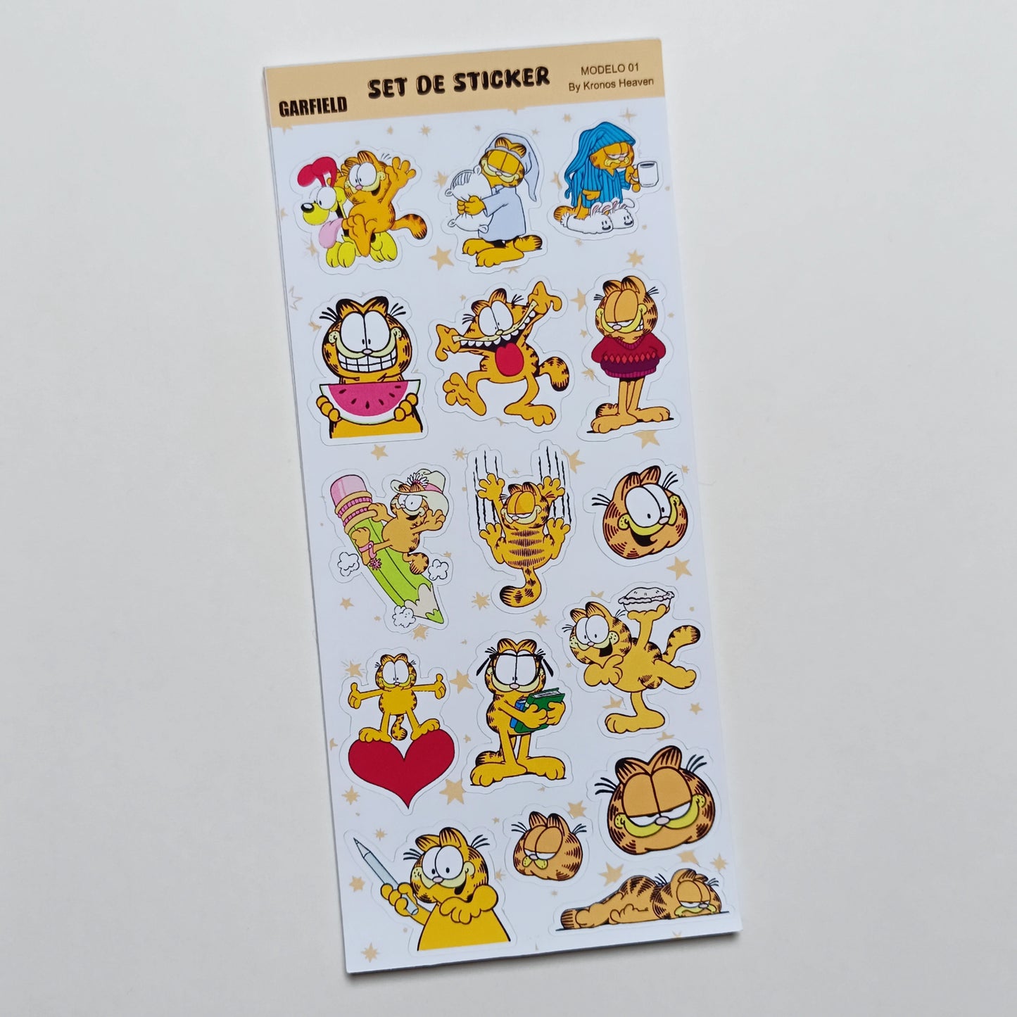 Set Sticker Alargado Garfield
