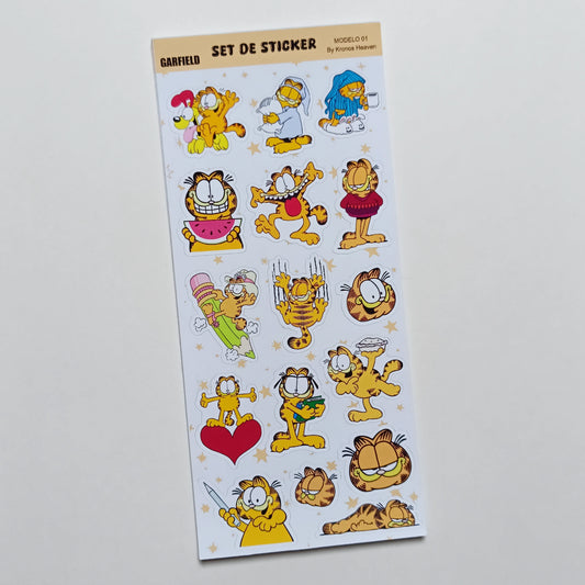 Set Sticker Alargado Garfield