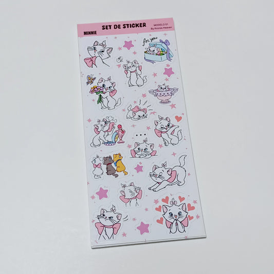 Set Sticker Alargado Marie