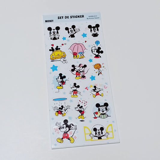 Set Sticker Alargado Mickey