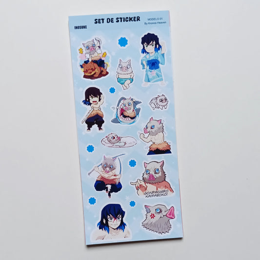 Set Sticker Alargado Inosuke