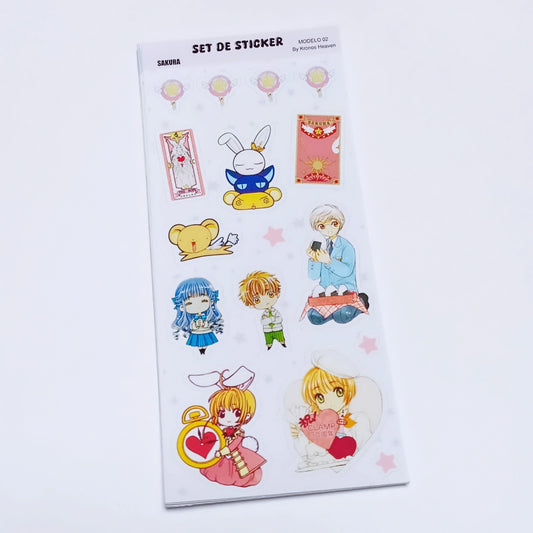Set Sticker Alargado Sakura 02