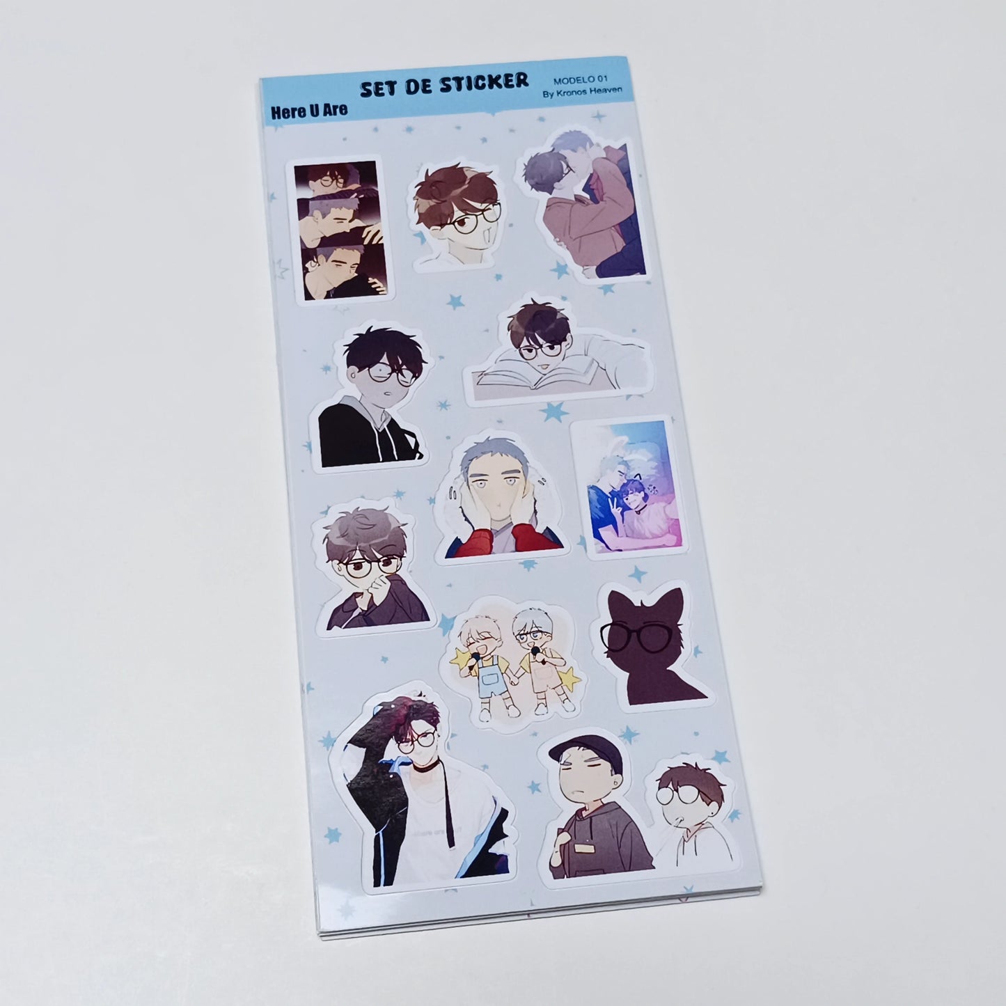 Set Sticker Alargado Here U Are 01