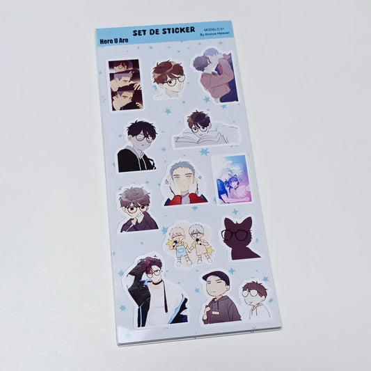 Set Sticker Alargado Here U Are 01