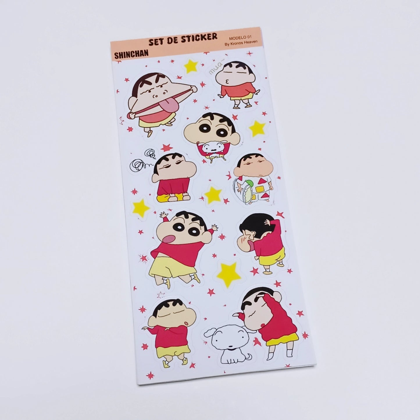 Set Sticker Alargado Shin Chan