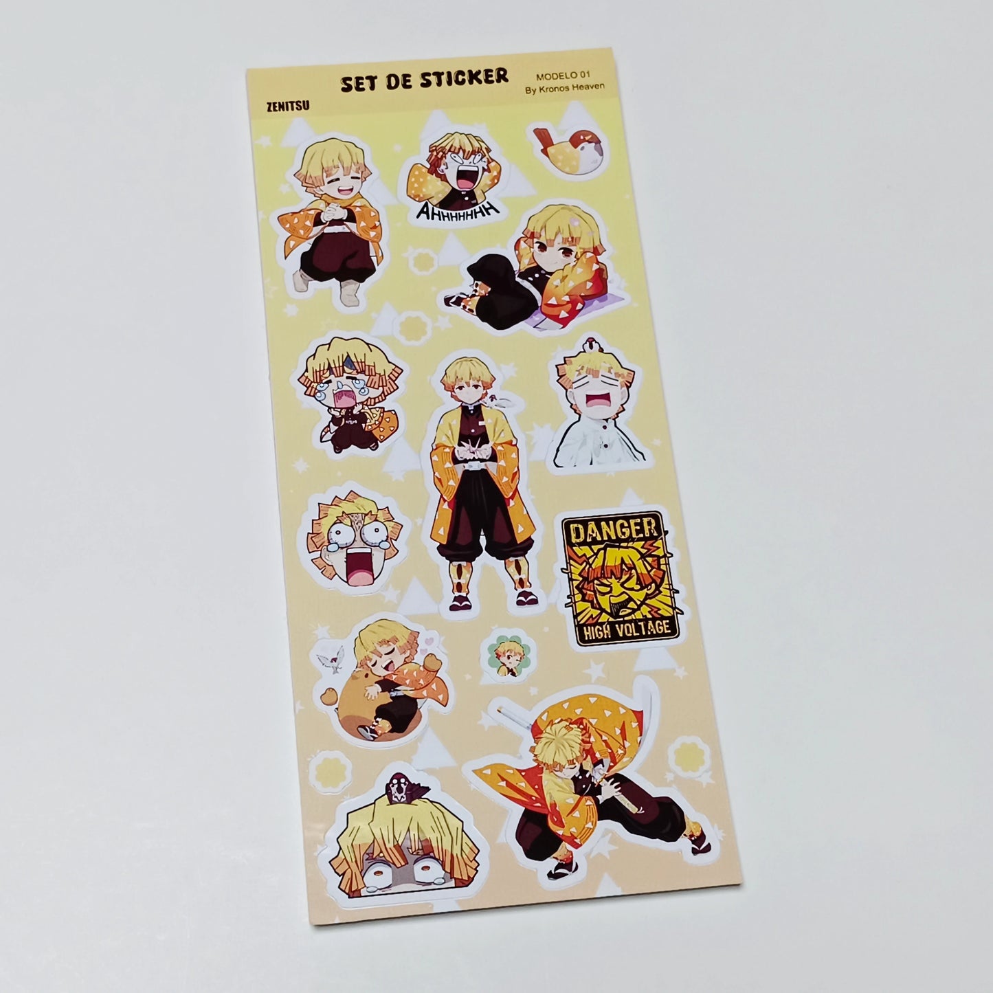 Set Sticker Alargado Zenitsu