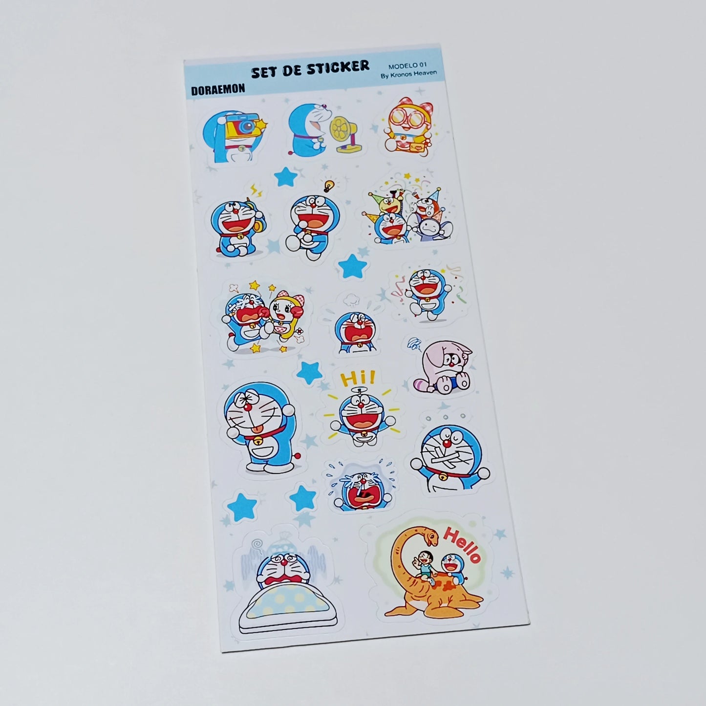 Set Sticker Alargado Doraemon