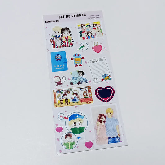 Set Sticker Alargado Marmalade Boy 02