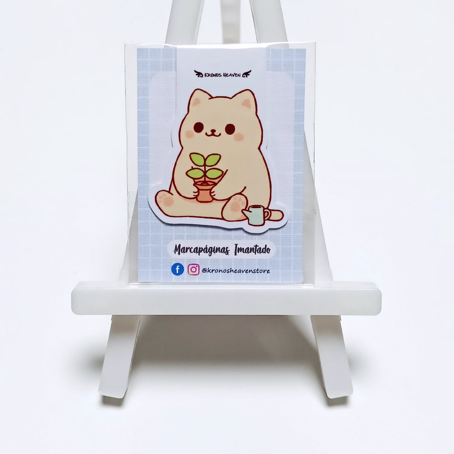 Marcapáginas Gato y Planta