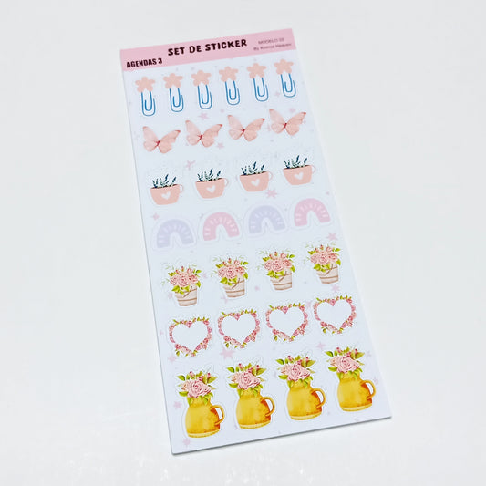 Set Sticker Alargado Agendas 03