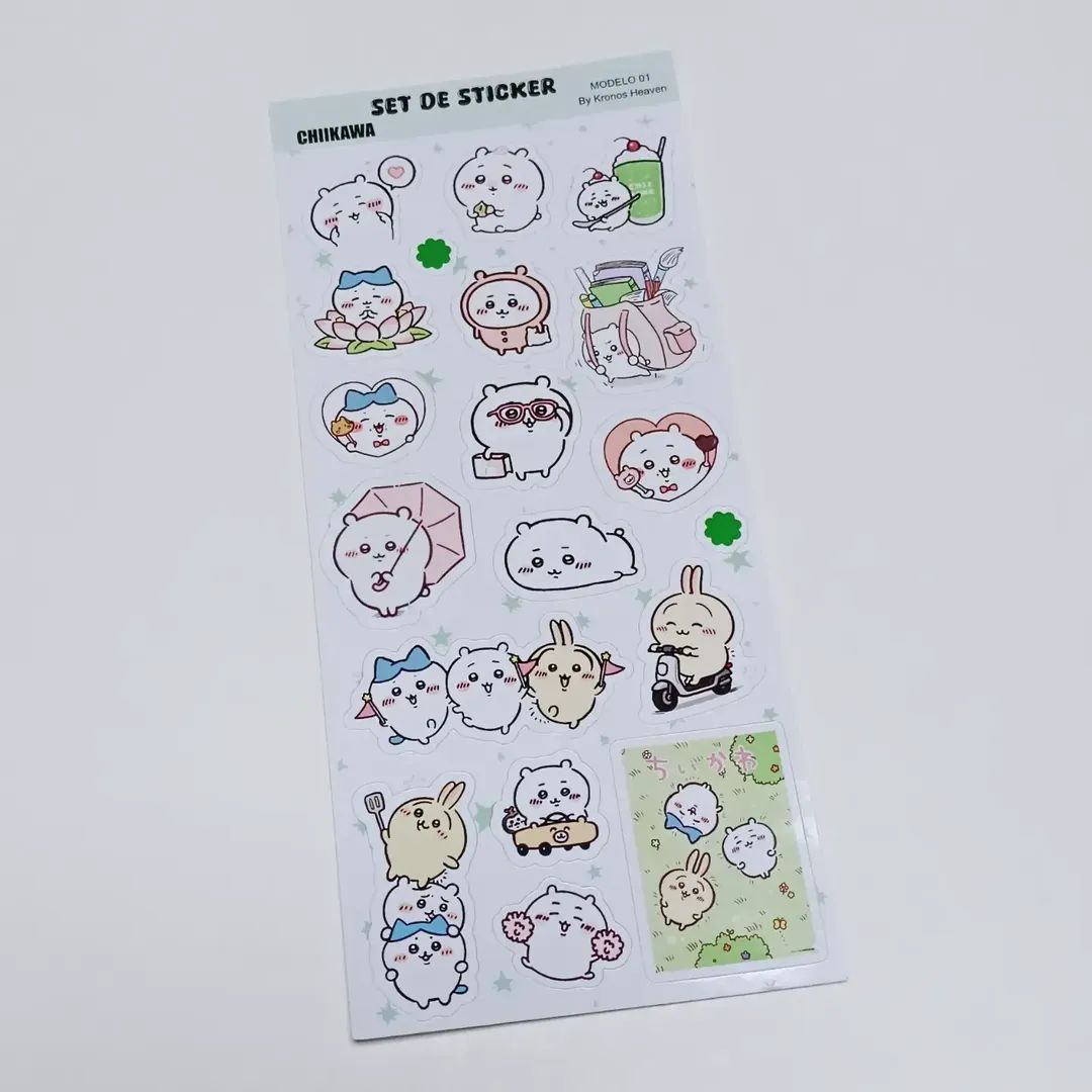 Set Sticker Alargado Chiikawa