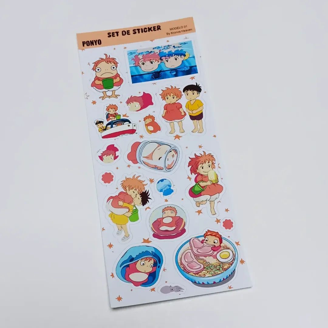 Set Sticker Alargado Ponyo