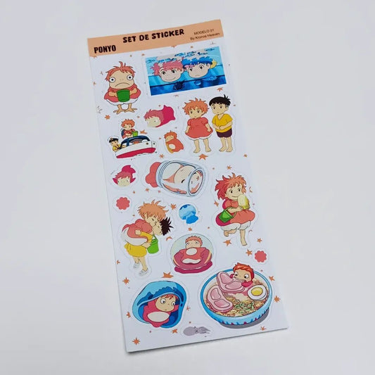 Set Sticker Alargado Ponyo