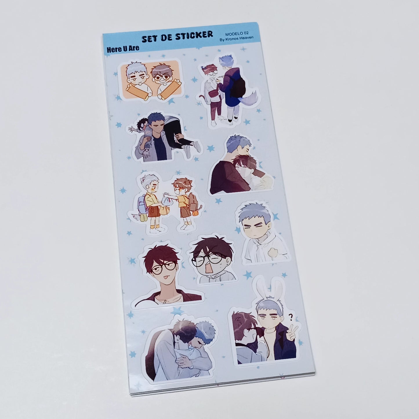 Set Sticker Alargado Here U Are 02