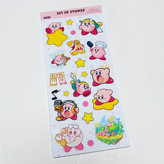 Set Sticker Alargado Kirby 01