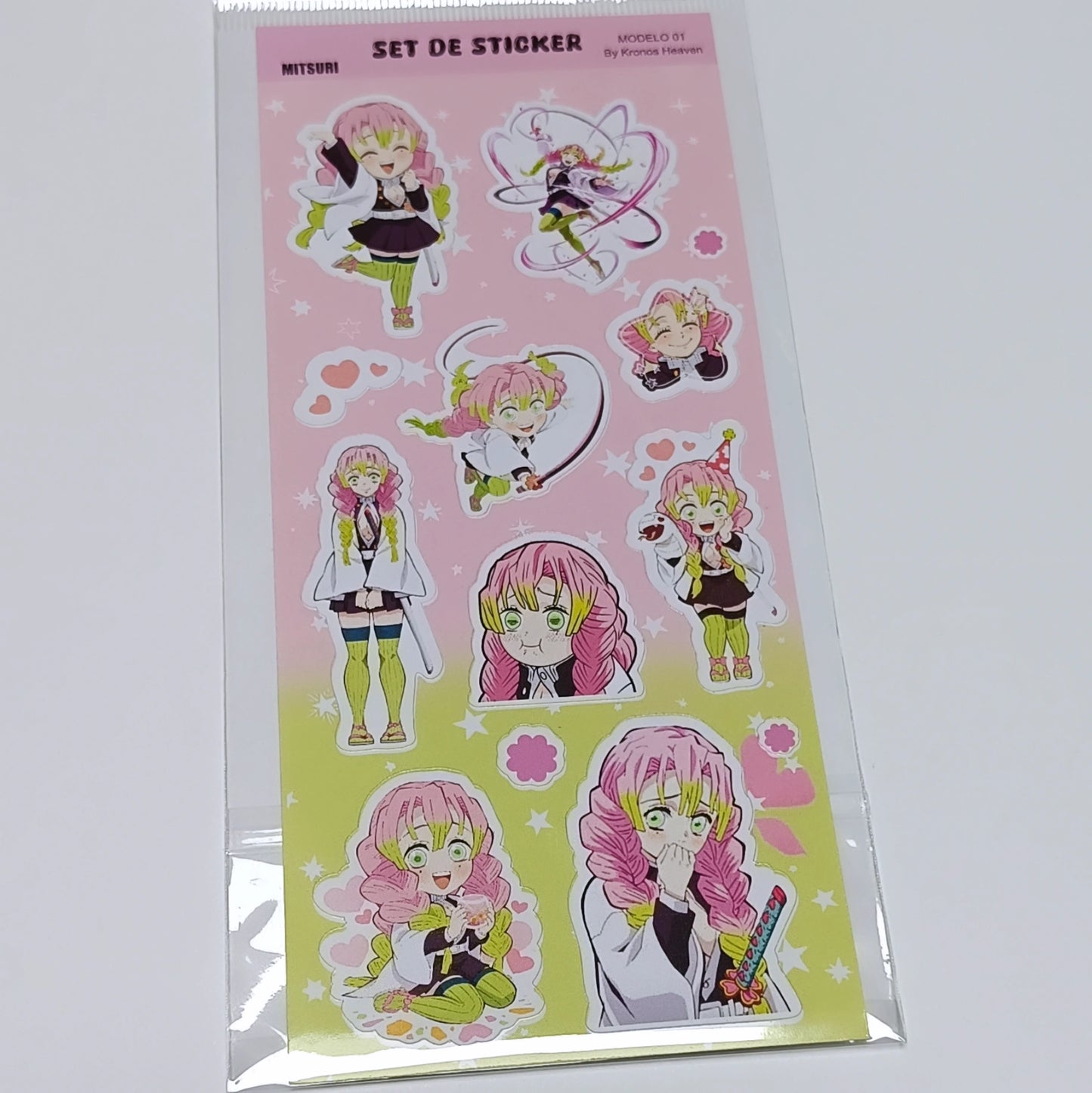 Set Stickers Alargado Mitsuri