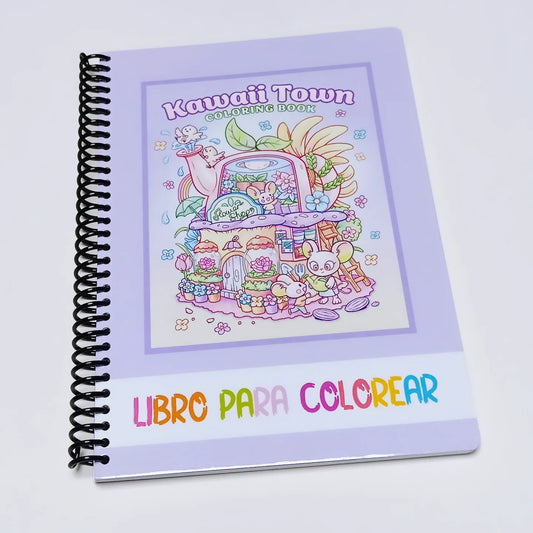 Libro para Pintar Kawaii Town