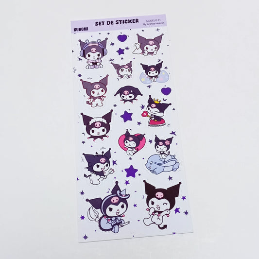 Set Sticker Alargado Kuromi