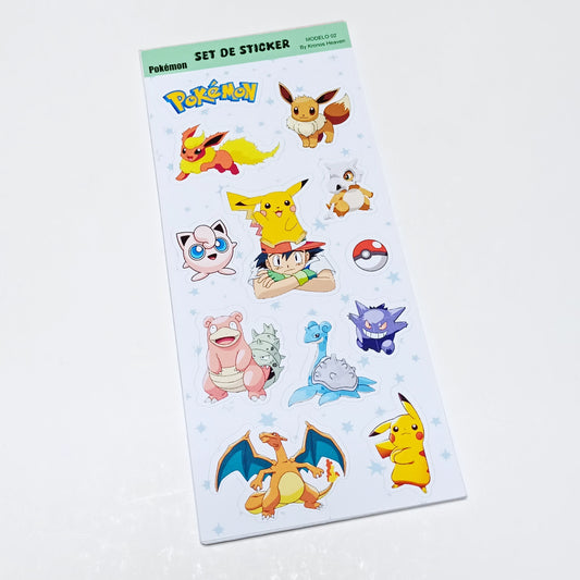Set Sticker Alargado Pokémon 02